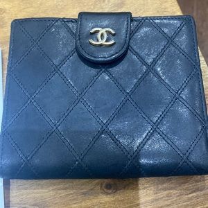 Authentic Chanel short compact wallet